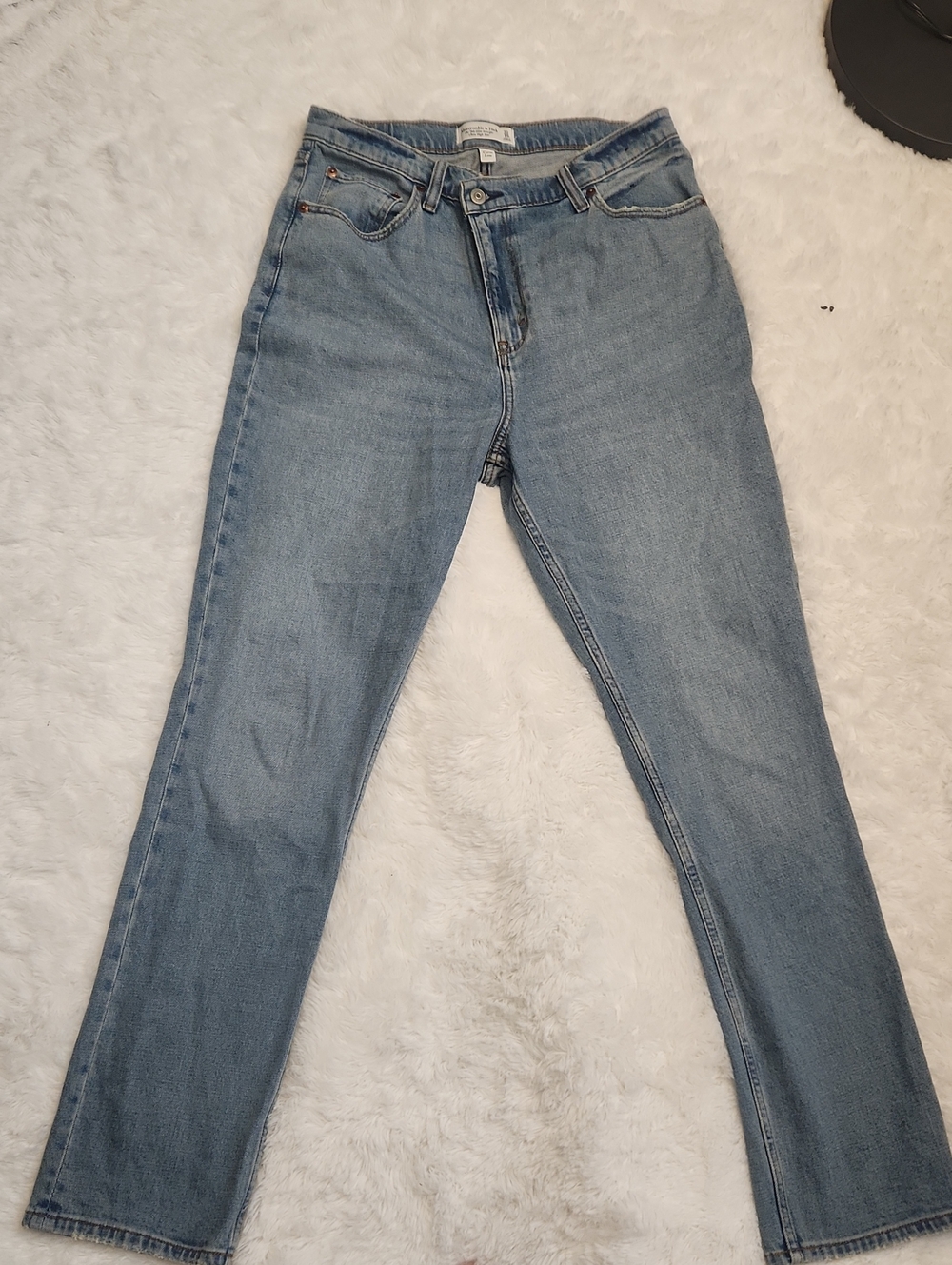 Abercrombie & Fitch Light Wash Straight-Leg Jeans